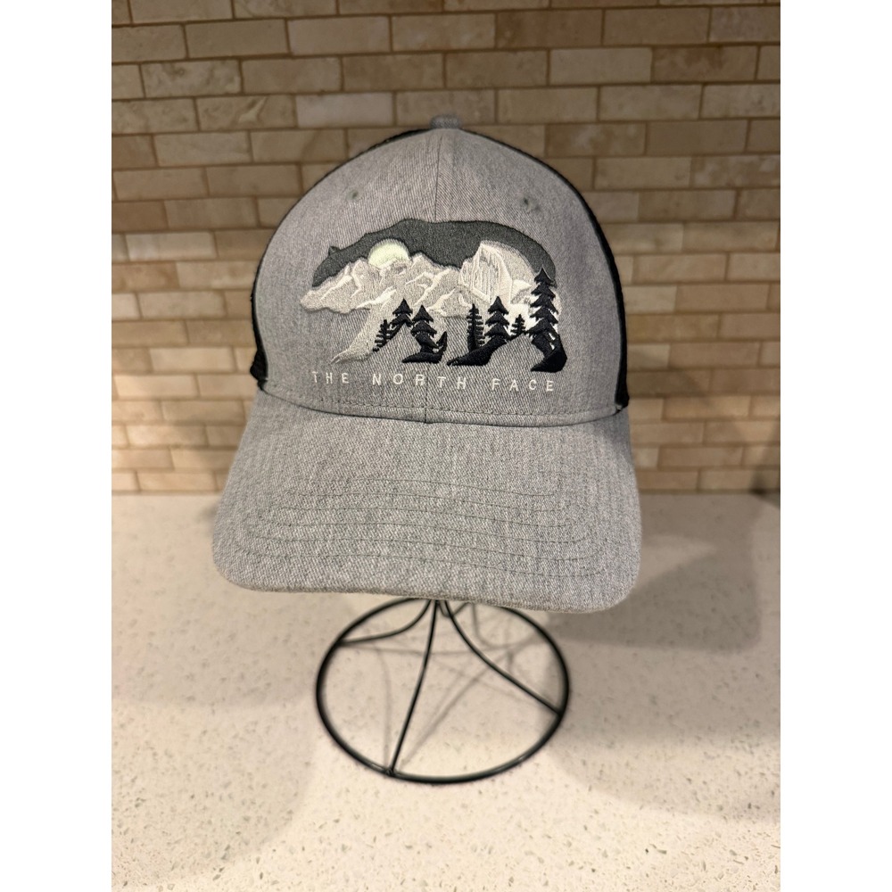 MINT The North Face Bear SnapBack Hat OSFA Silver Black